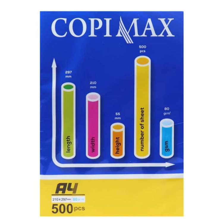 کاغذ COPIMAX 80g A4 نوین کاغذ
کاغذ کپی مکس سایز A4 نوین کاغذ بسته 500 عددی