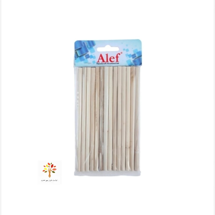 میله چوبی گرد Alef قطر 6 میلی متر بسته 14 عددی