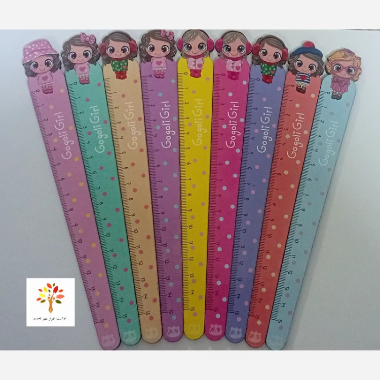 خط کش چوبی 15cm دخترانه