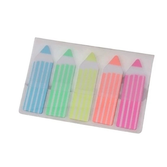 کاغذ یادداشت چسب دار طرح مداد Jinxln P01-2 4.5*1.2cm بسته 5 عددی