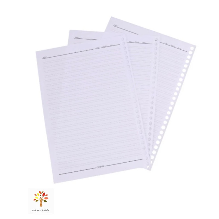 کاغذ یدک کلاسور 26 سوراخ دو خط 100 برگ Sobhan