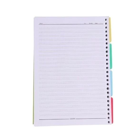 کاغذ یدک کلاسور 26 سوراخ دو خط 100 برگ Sobhan