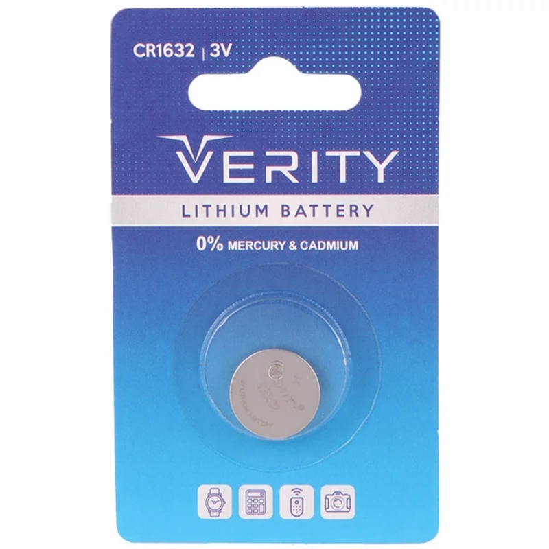 باتری سکه ای لیتیومی VERITY وریتی مدل CR1632 با ولتاژ 3 ولت