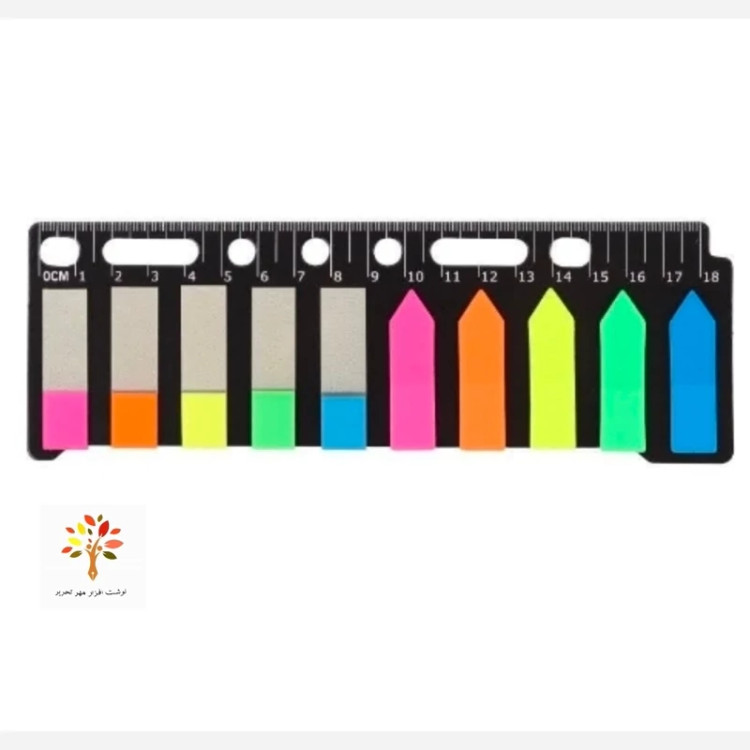 کاغذ یادداشت چسب دار طرح فلش و مستطیل Jinxln P15-5 4.3*1.3cm بسته 10 عددی