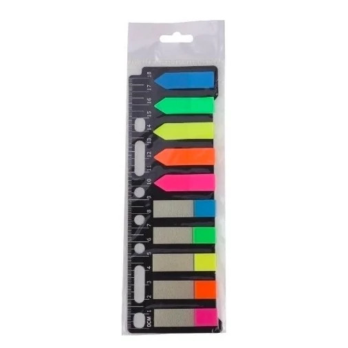 کاغذ یادداشت چسب دار طرح فلش و مستطیل Jinxln P15-5 4.3*1.3cm بسته 10 عددی