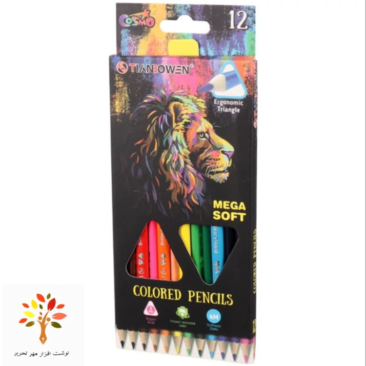 مداد رنگی 12 رنگ تیانبوون Tianbowen TB-8890-12