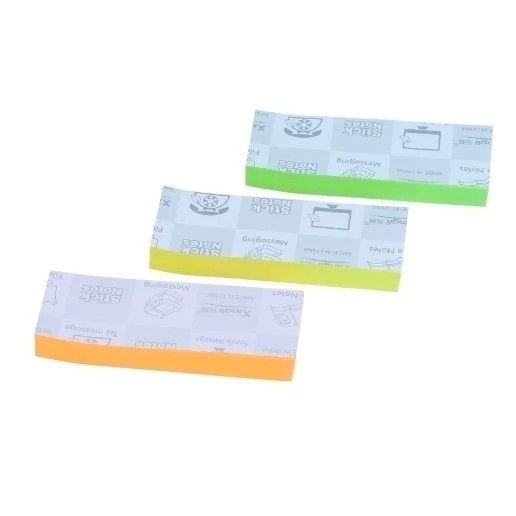 کاغذ یادداشت چسب دار طرح 3 تکه رنگی Xing Li S1-3 7.6*7.6cm بسته 100 برگی