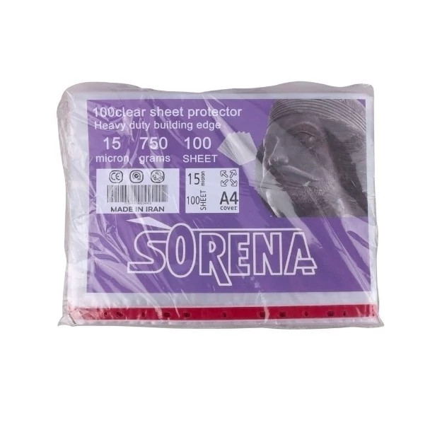 کاور کاغذ Sorena 15mu سایز A4 بسته 10 عددی
