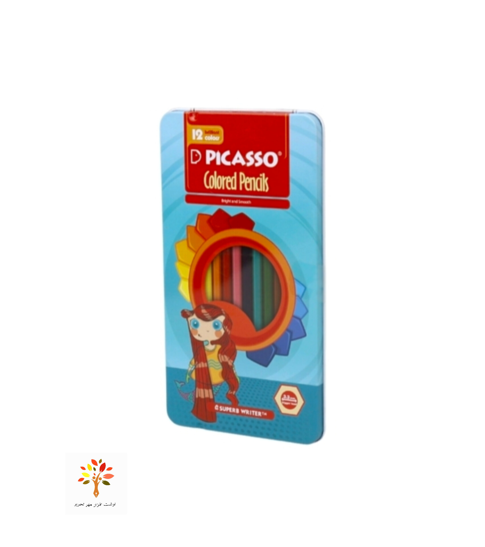 مداد رنگی 12 رنگ پیکاسو Picasso Superb Writer