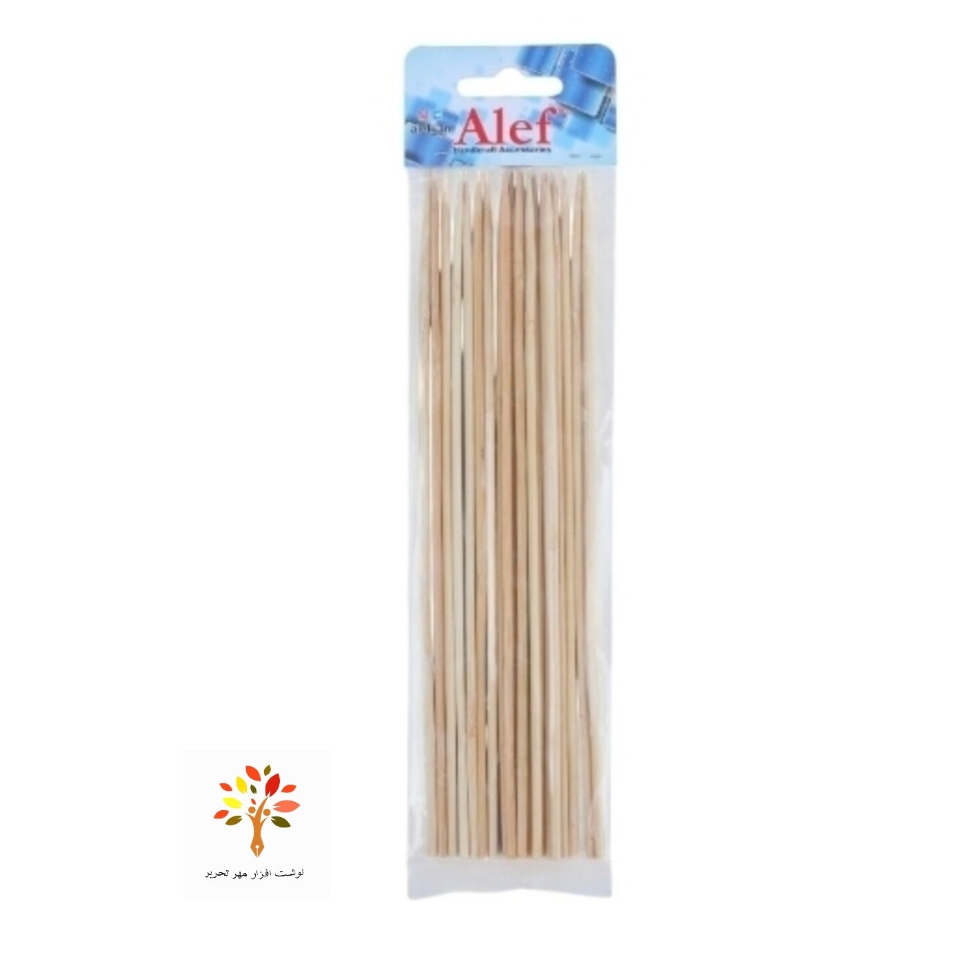 سیخ چوبی متوسط Alef بسته 20 عددی