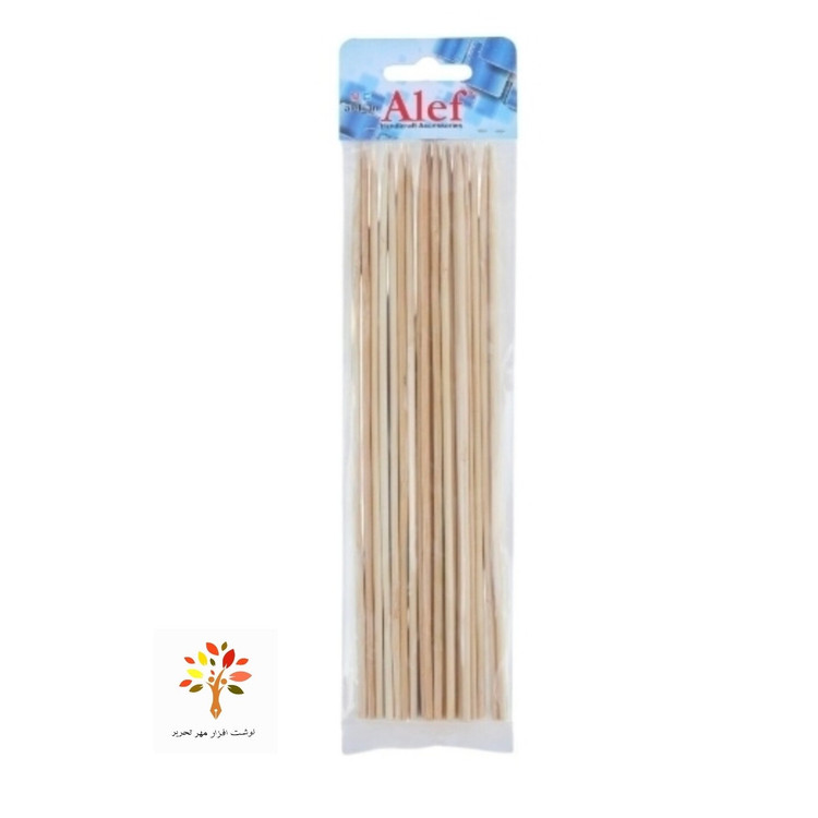 سیخ چوبی متوسط Alef بسته 20 عددی
