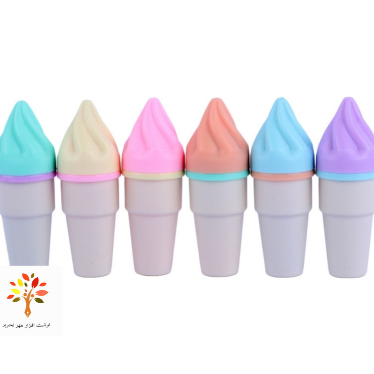 ماژیک هایلایت فانتزی طرح بستنی Qesefun Q-173 بسته 6 عددی
