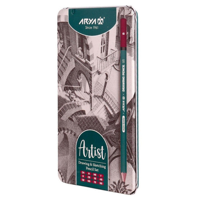 مداد طراحی آریا Arya Artist 3075 بسته 12 عددی