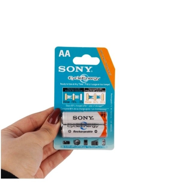 باتری دوتایی قلمی شارژی Sony Cycle Energy Ni-MH AA 4600mAh