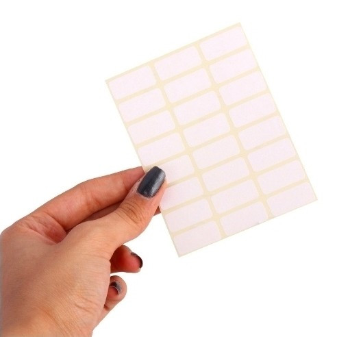 برچسب دور سفید 25*12 میلی متر 25 عددی