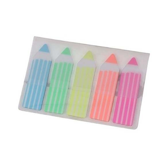کاغذ یادداشت چسب دار طرح مداد Jinxln P01-2 4.5*1.2cm بسته 5 عددی
