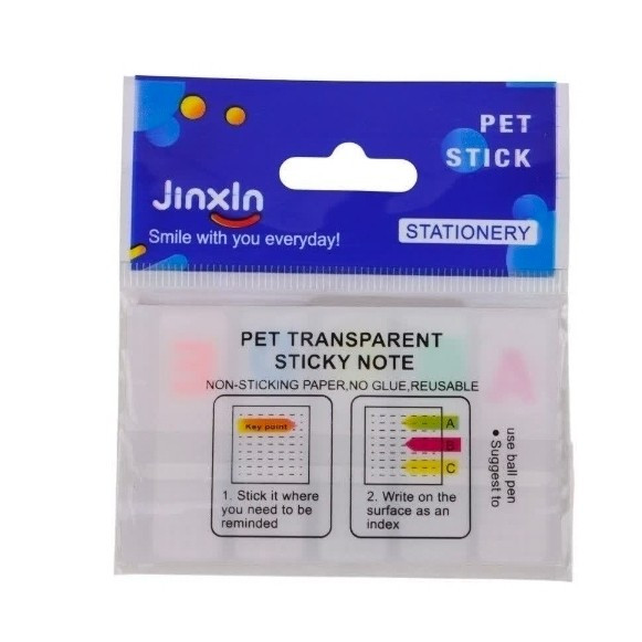 کاغذ یادداشت چسب دار طرح حروف انگلیسی Jinxln P18 5*1.3cm بسته 5 عددی