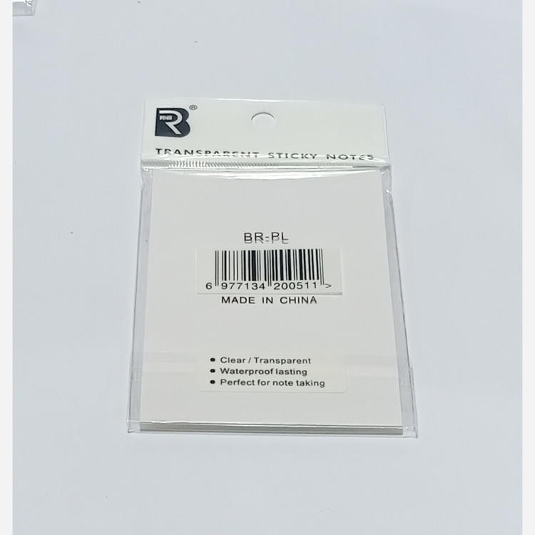 کاغذ یادداشت چسب دار ساده شفاف Sticky Note 7*9.5cm بسته 50 برگی