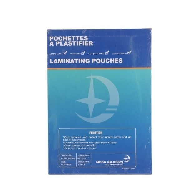 طلق پرس شفاف 125 میکرون Mega 216*303mm بسته 1 عددی