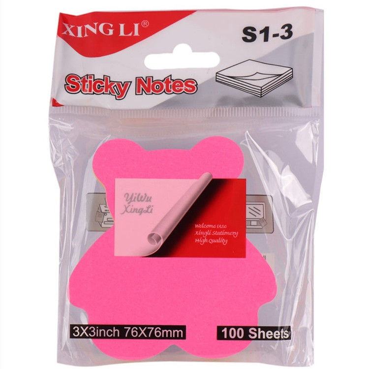 کاغذ یادداشت چسب دار طرح اشکال Xing Li S1-3 7.6*7.6cm بسته 100 برگی