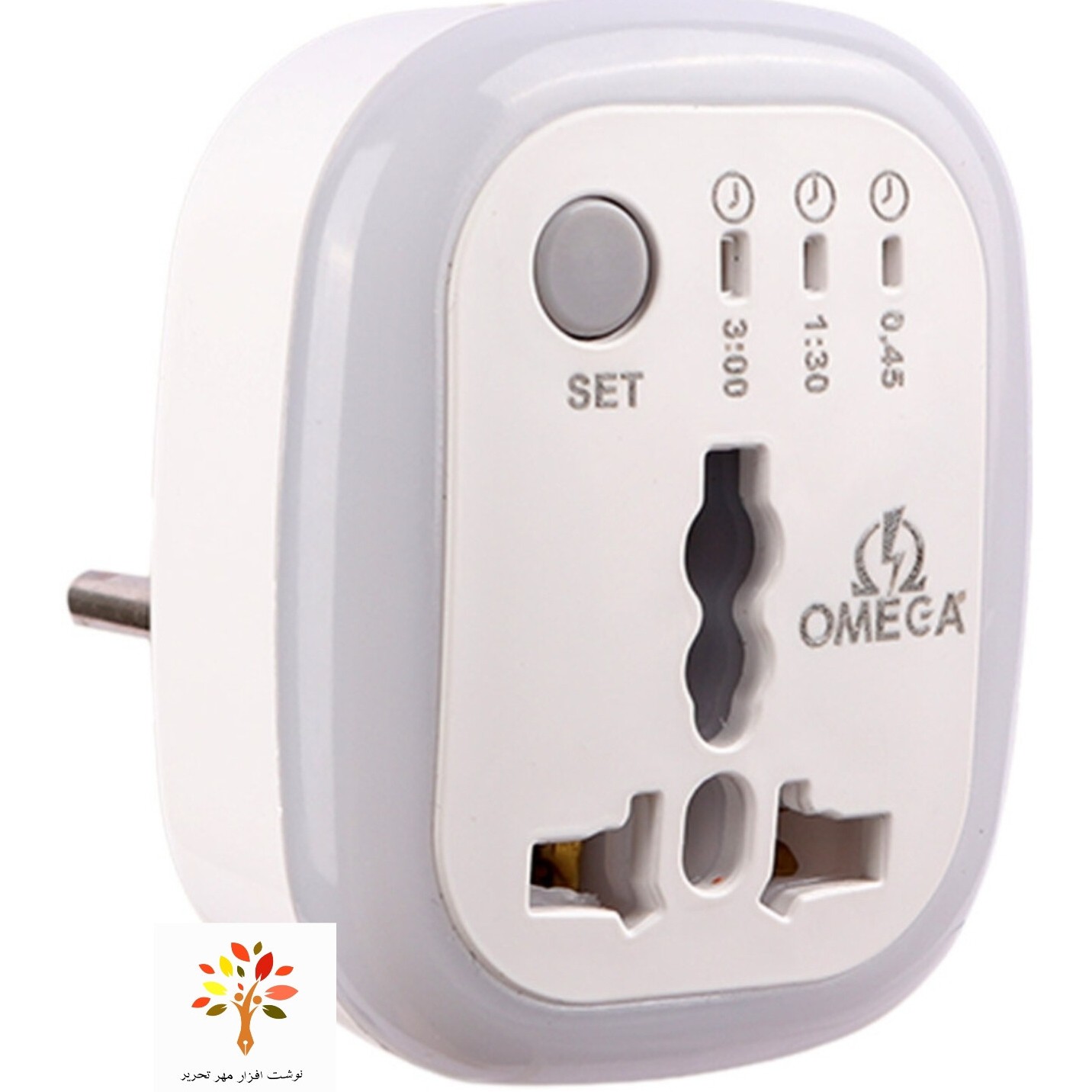 تبدیل 3به2 برق تایمر دار Omega M100