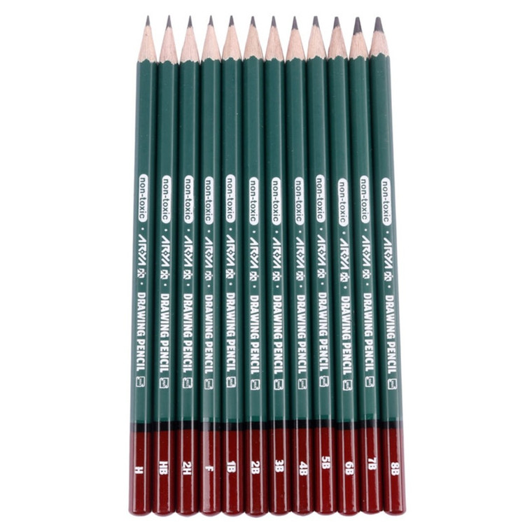 مداد طراحی آریا Arya Artist 3075 بسته 12 عددی