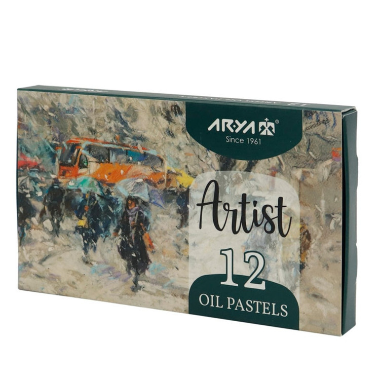 مداد شمعی 12 رنگ آرتیست آریا Arya Artist 2601