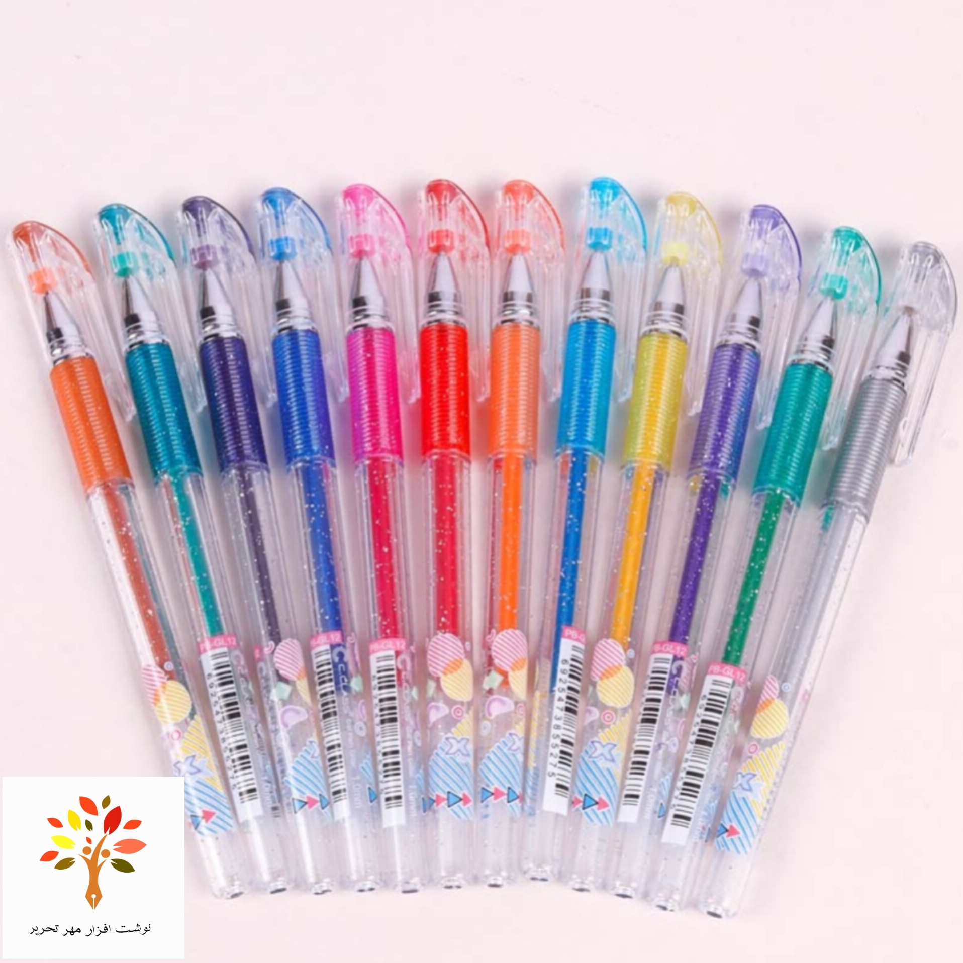 روان نویس سی کلاس رنگی C.Class Glitter PB-GL12 1mm بسته 12 عددی
