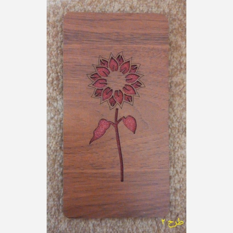 پاکت پول چوبی طرح دار 90x180mm