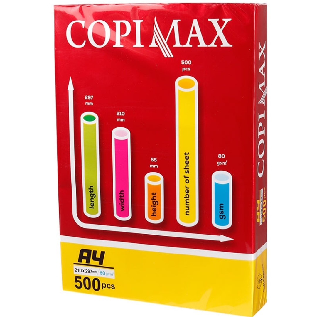 کاغذ Copimax 80g A4 نوین کاغذ بسته 500 عددی