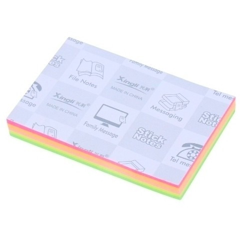 کاغذ یادداشت ساده و خط دار چسب دار Xing Li S1-2 7.6*5.1cm بسته 100 برگی