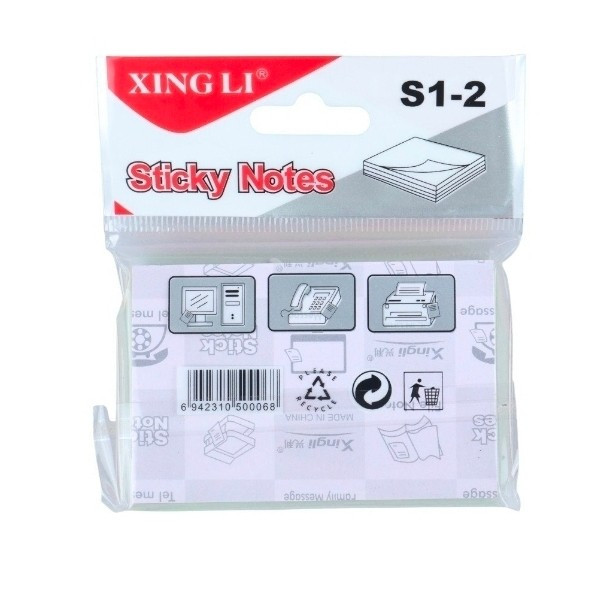 کاغذ یادداشت ساده و خط دار چسب دار Xing Li S1-2 7.6*5.1cm بسته 100 برگی
