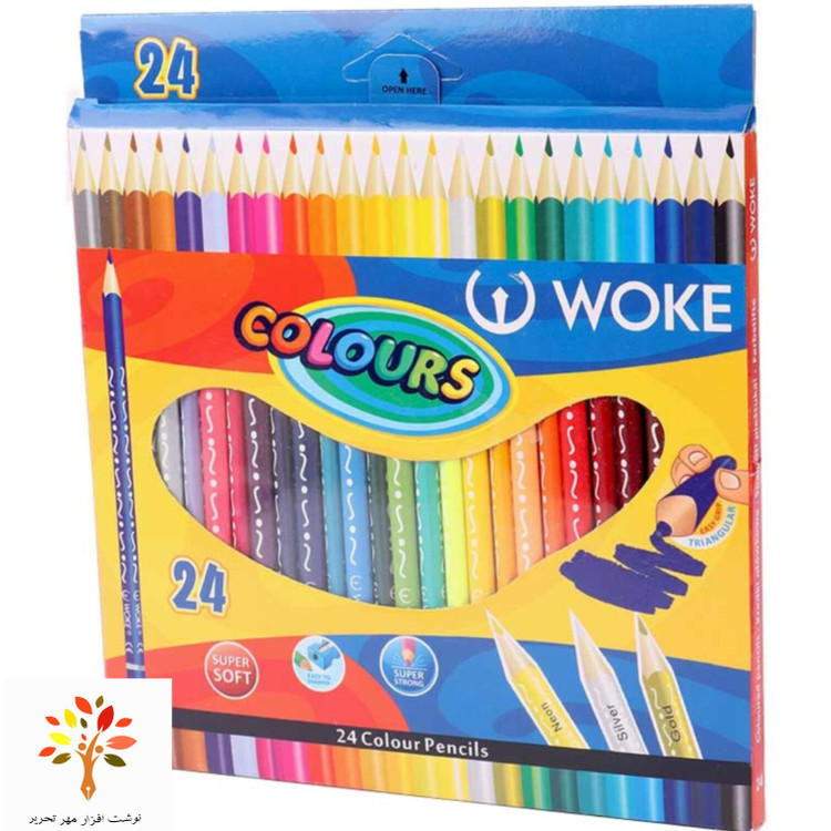 مداد رنگی 24 رنگ وک Woke 9402-24